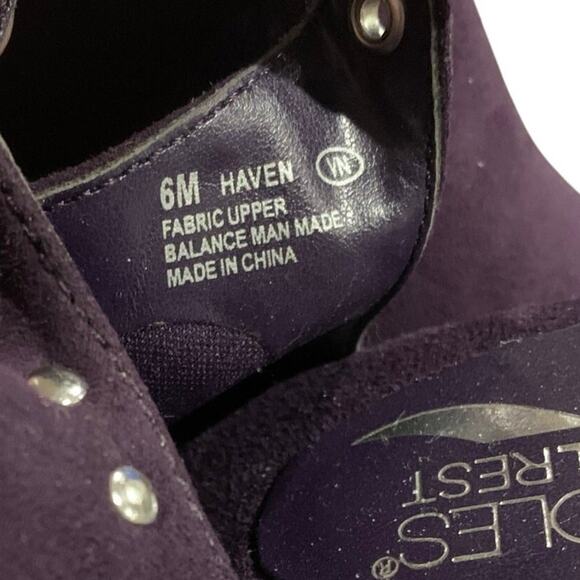 Aerosoles Heels Women's Size 6 Haven Boysenberry Peep Toe Studded Slingback - Picture 7 of 7